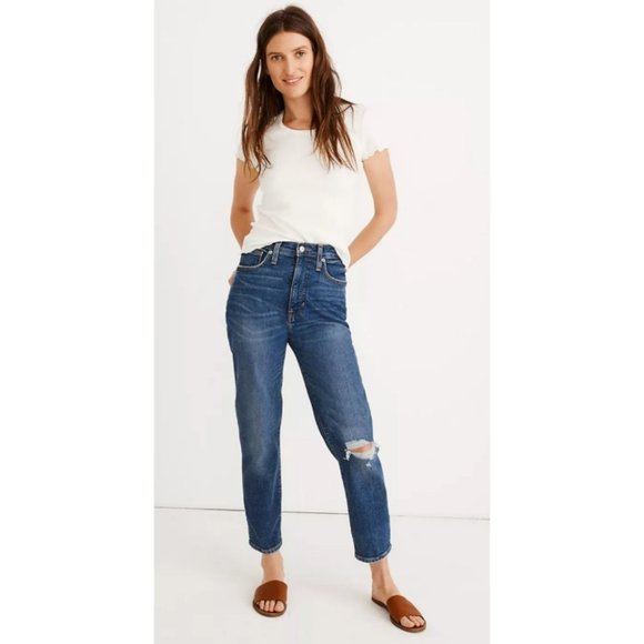 NWT MADEWELL The mom stretch comfort edition high waist jeans - Picture 1 of 16